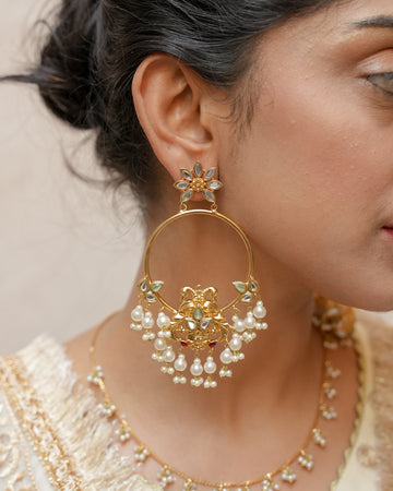Mehrma Pearl Hoop Earrings